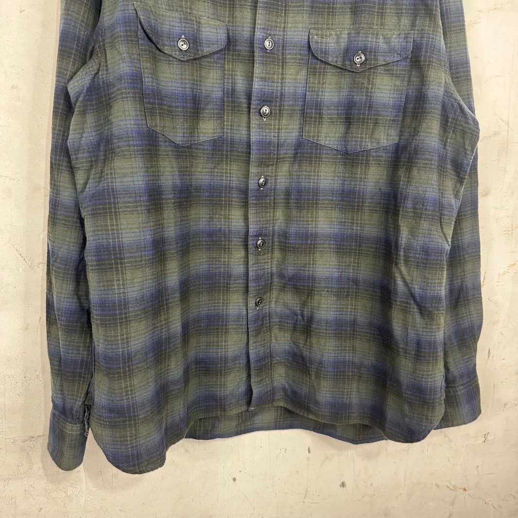 RRL Navy/Olive Heavy Flannel