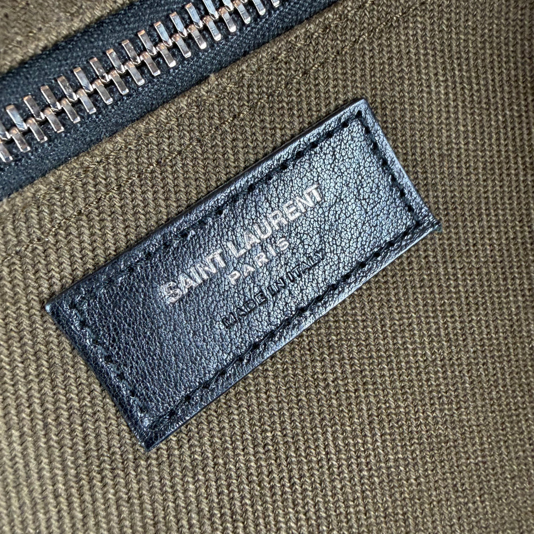 Saint Laurent Green Rive Gauche Canvas Bag