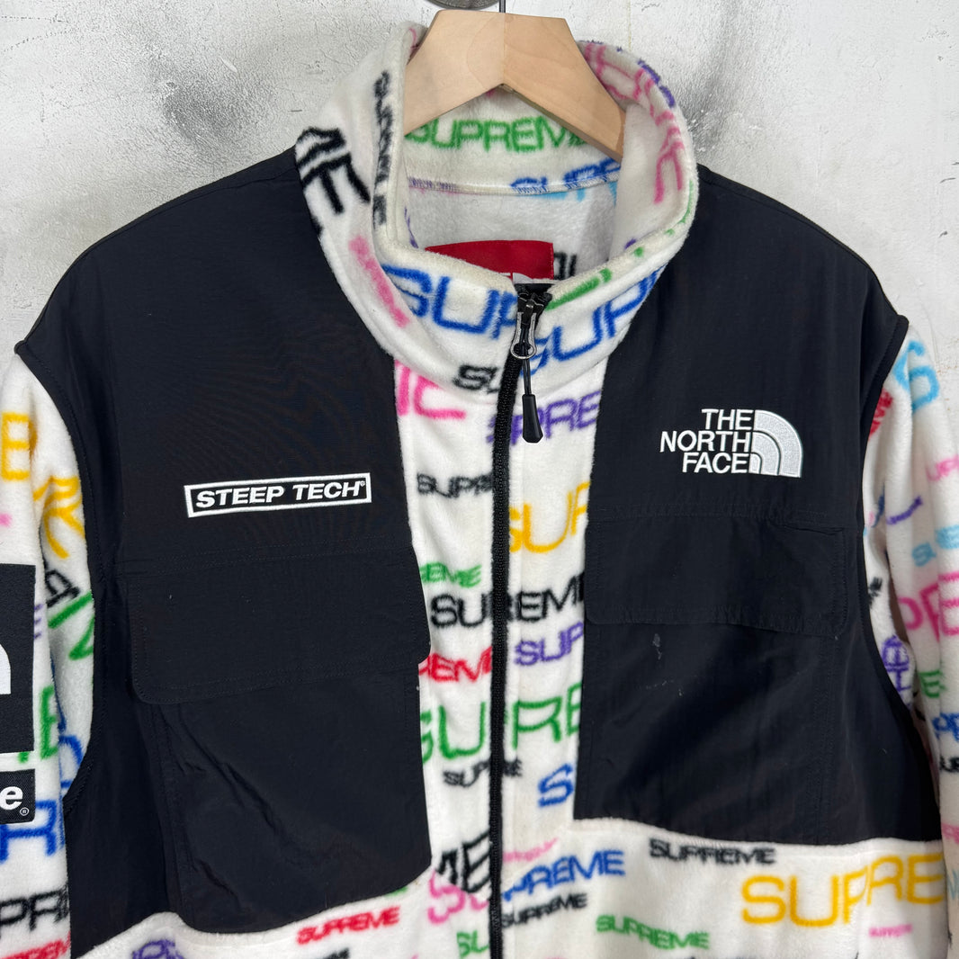 Supreme x TNF Multitcolor Script Denali Fleece
