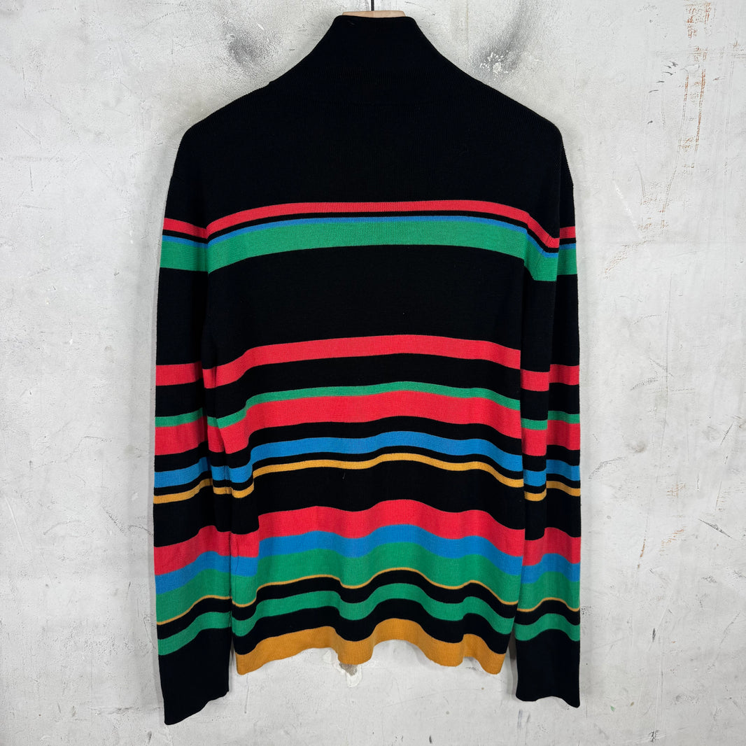 JW Anderson Multicolored Striped 1/4 Zip Sweater