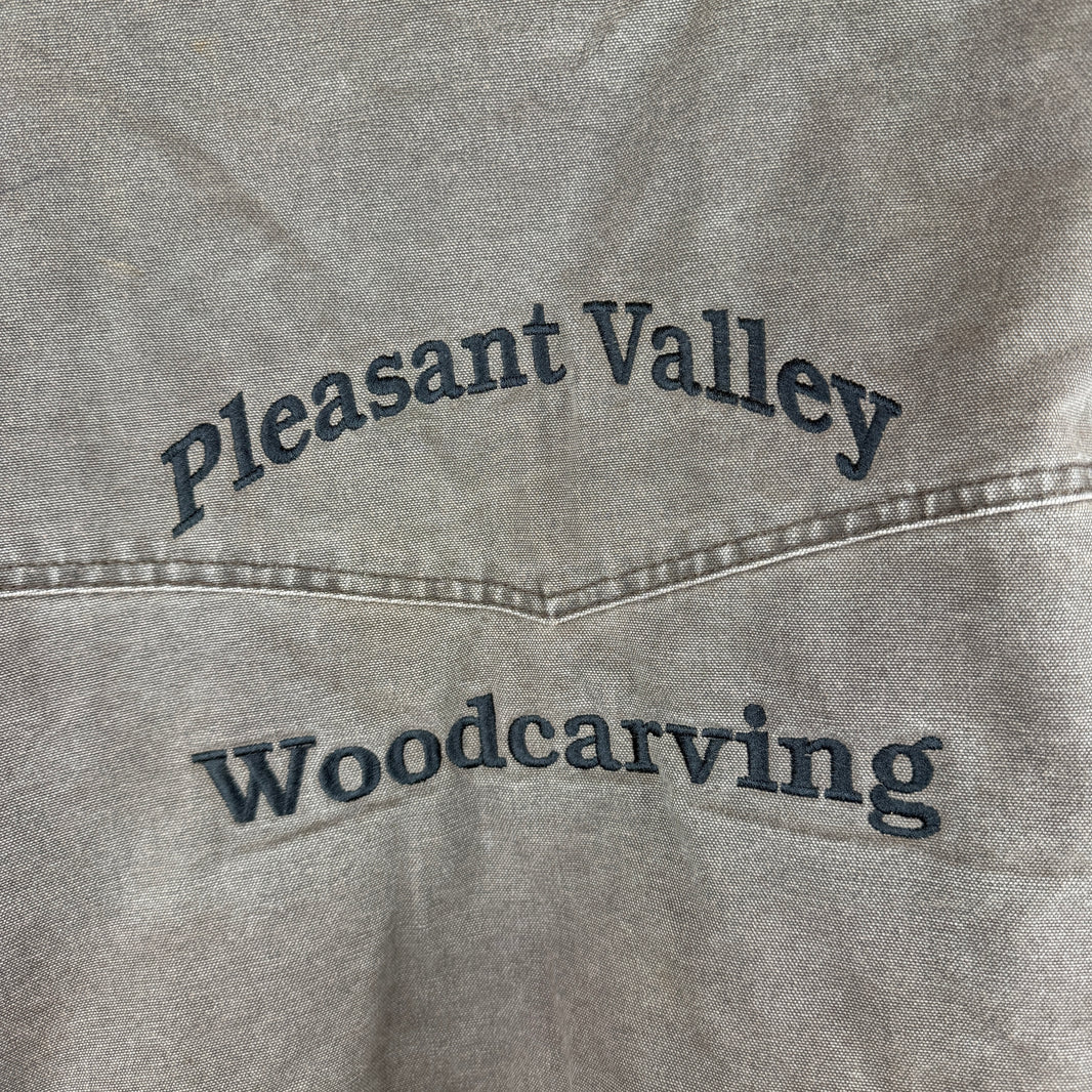 Vintage Carhartt Brown Santa Fe Pleasant Valley Woodcarving Jacket