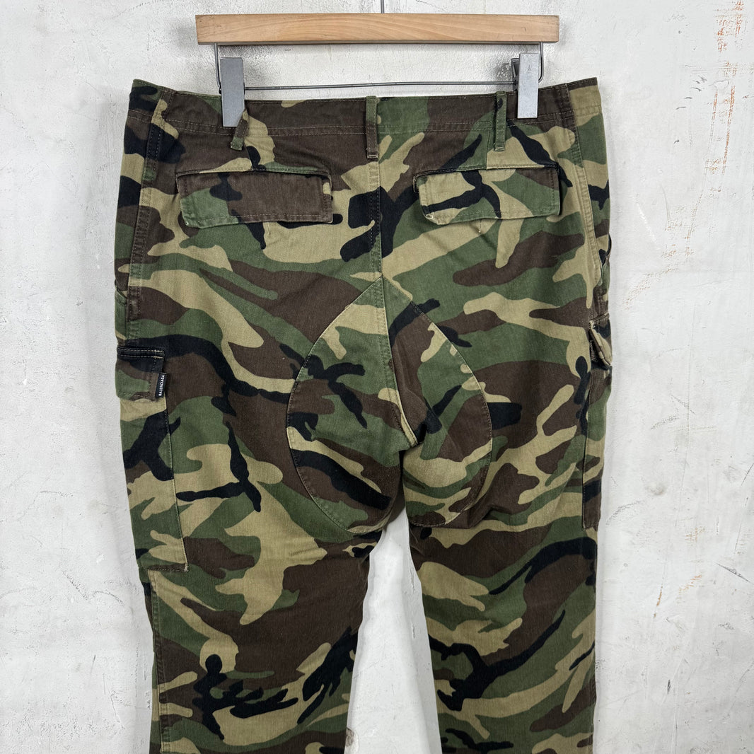 Balenciaga Slim Green Camo Cargo Pants