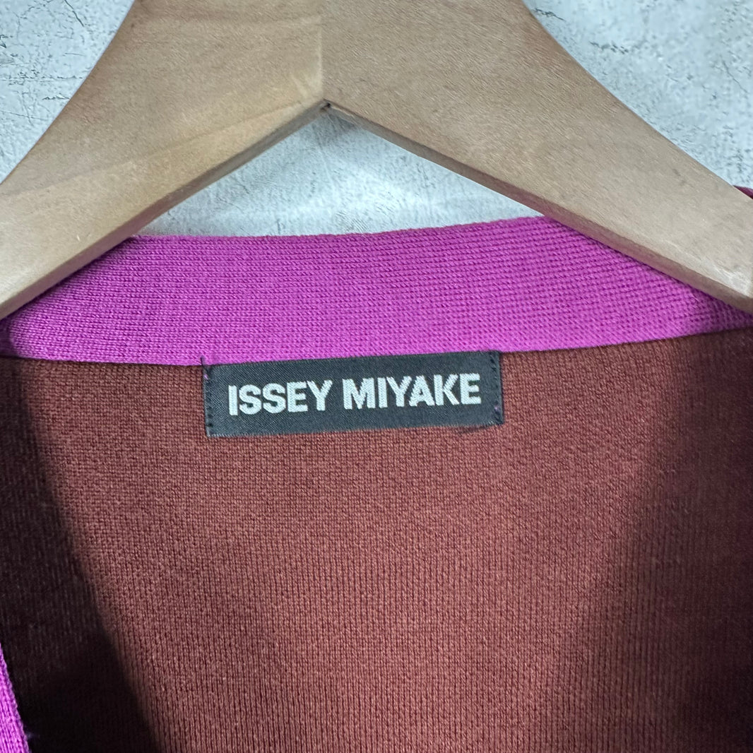 Issey Miyake Color Block Cardigan Sweater