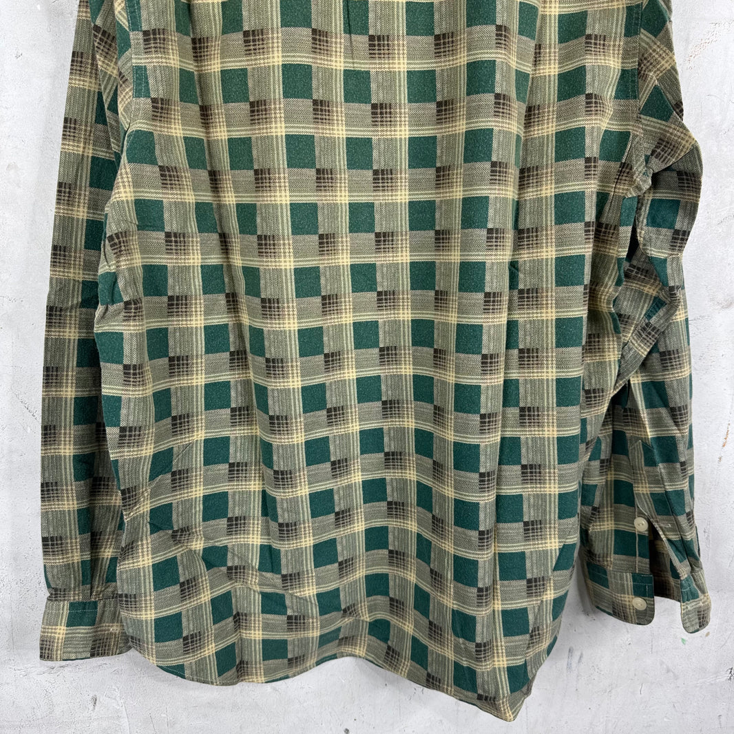 RRL Green/Brown Plaid Flannel Shirt
