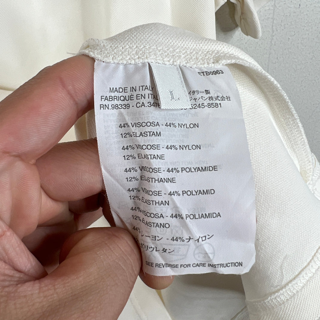 Prada White Zipper Detail T-Shirt