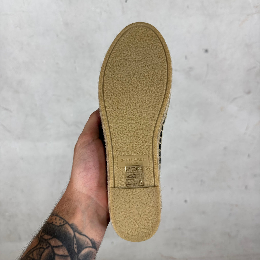 Saint Laurent Leather Logo Espadrilles