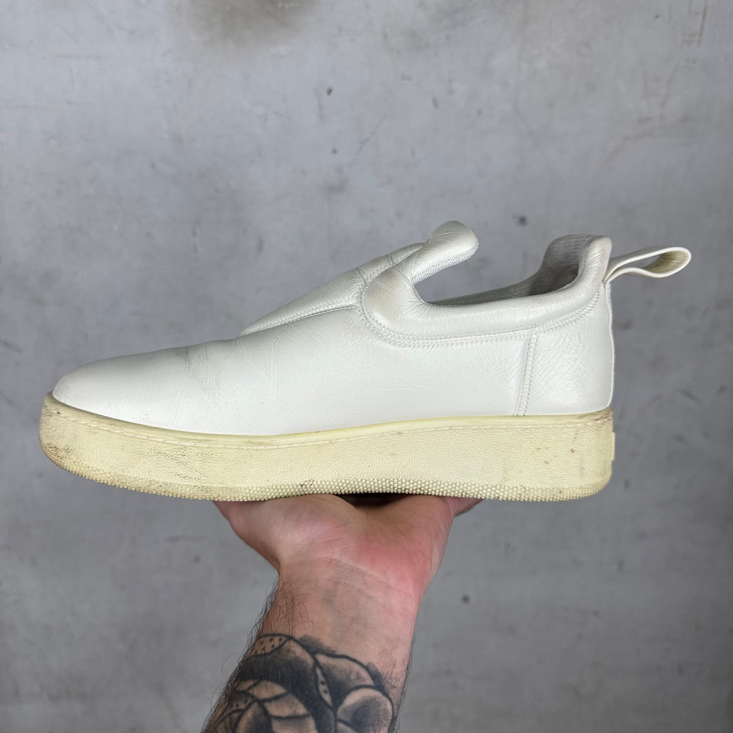 Celine White Padded Slip Sneakers