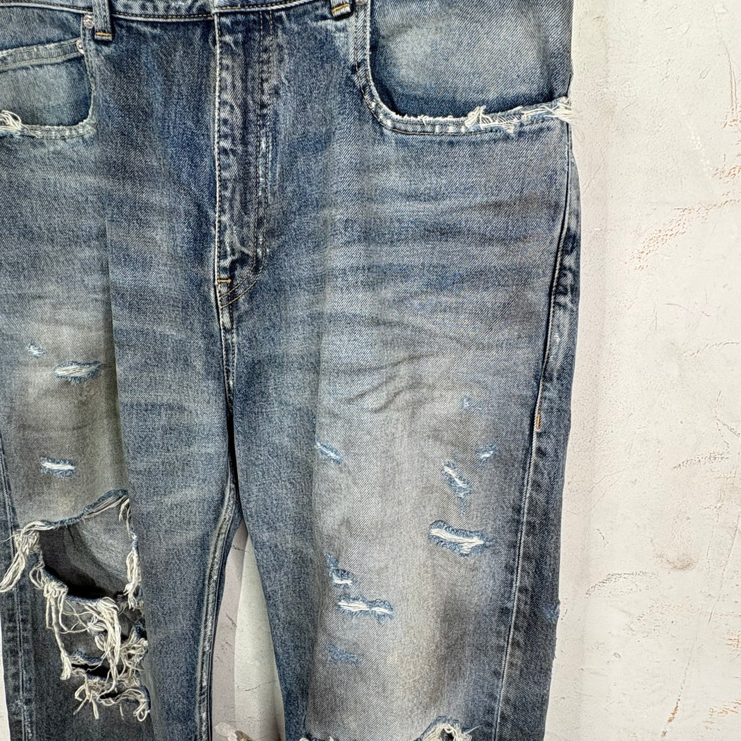 Balenciaga 2022 Distressed Mudwash Jeans