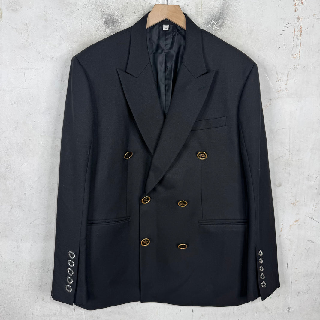 Burberry Black Double Breasted Blazer