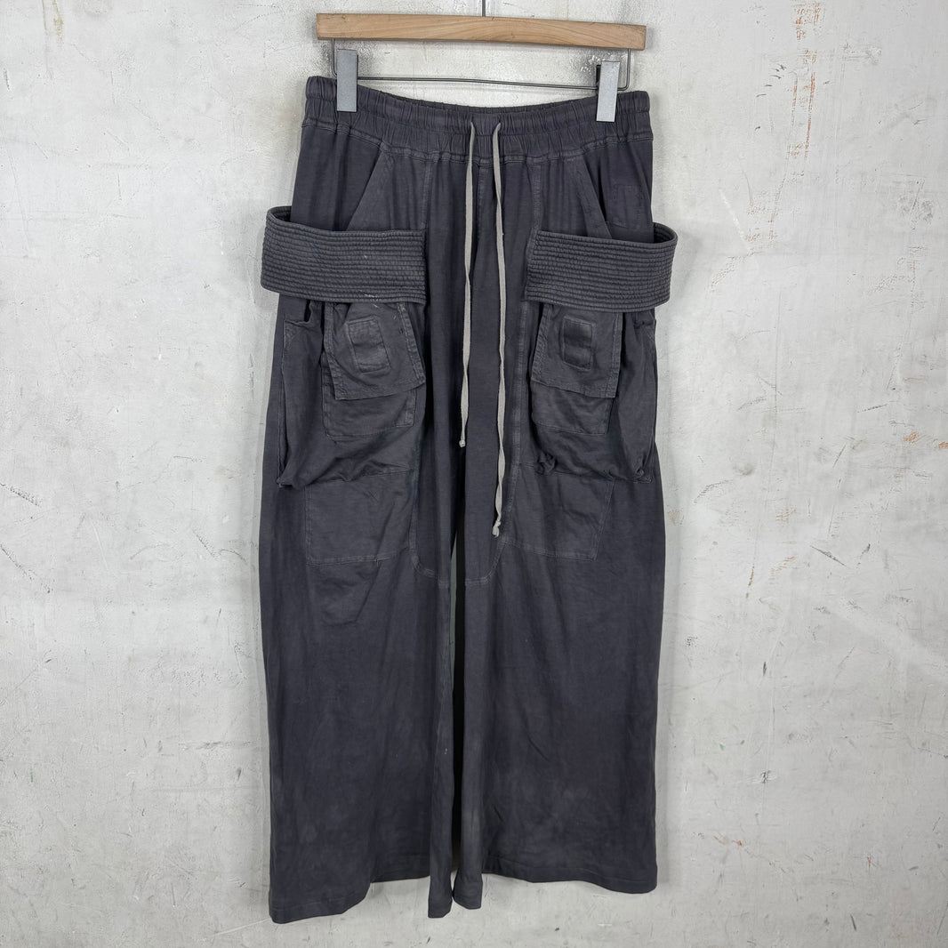 DRKSHDW Grey Smoked Wide Legged Creatch Sweatpants