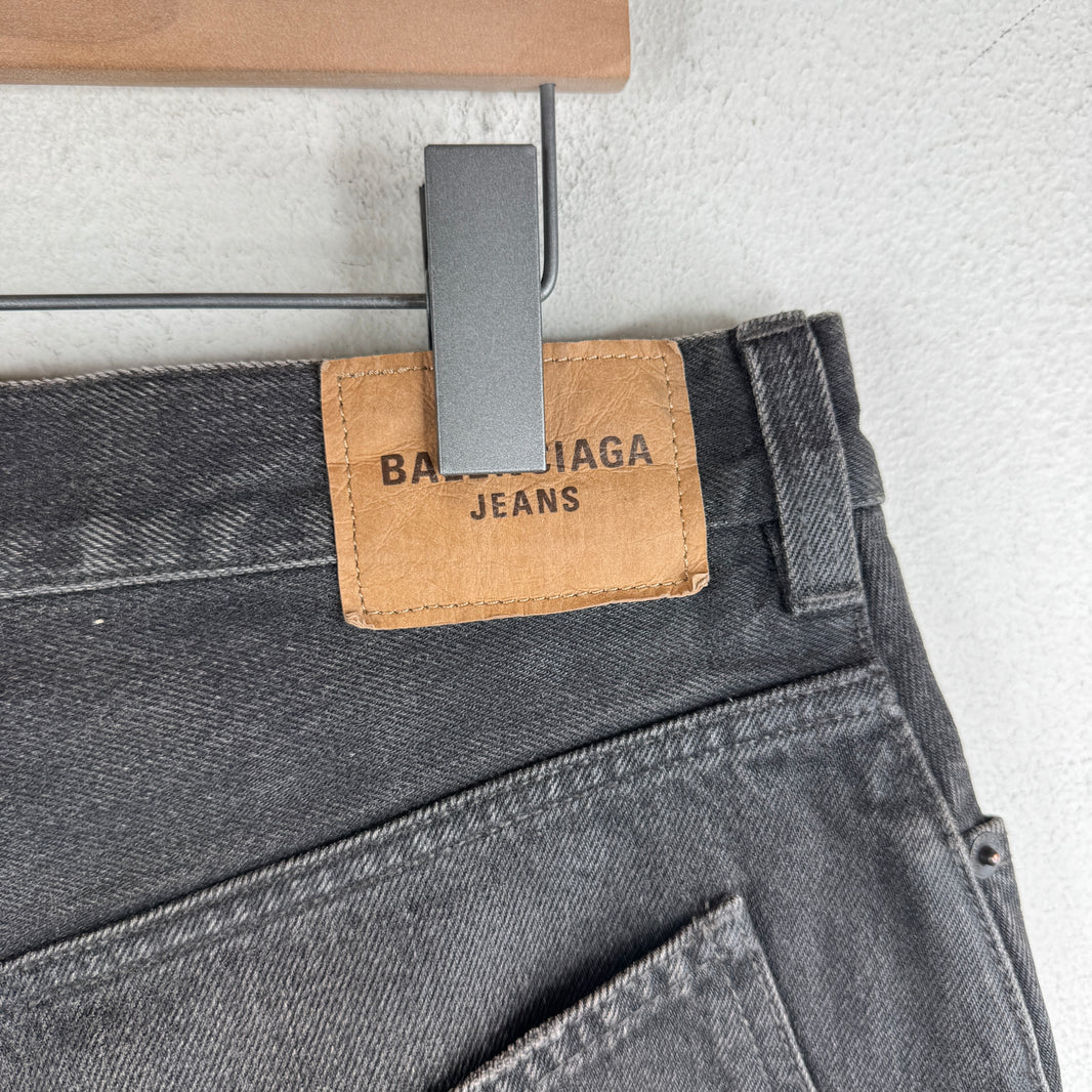 Balenciaga Black Waxed Jeans