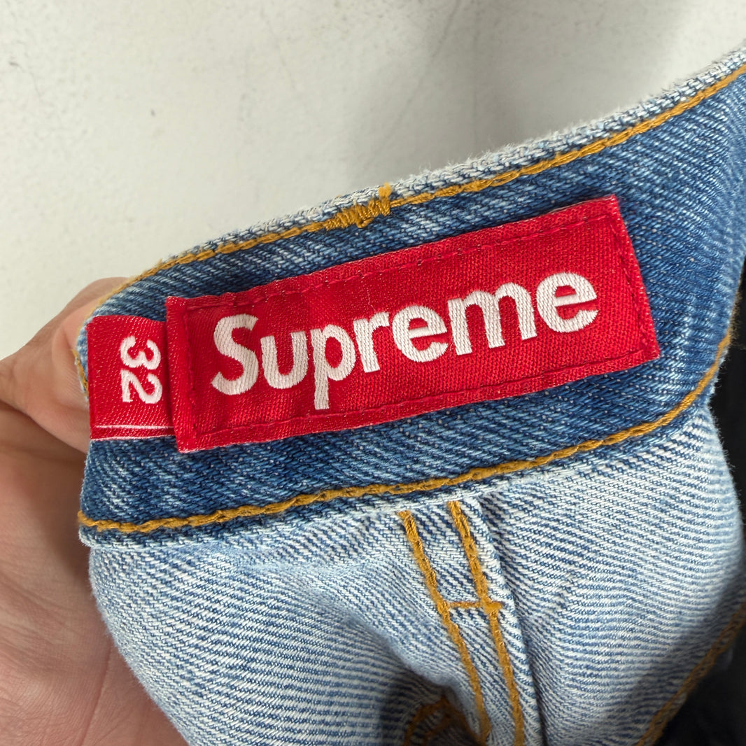 Supreme Light Blue Baggy Denim Shorts