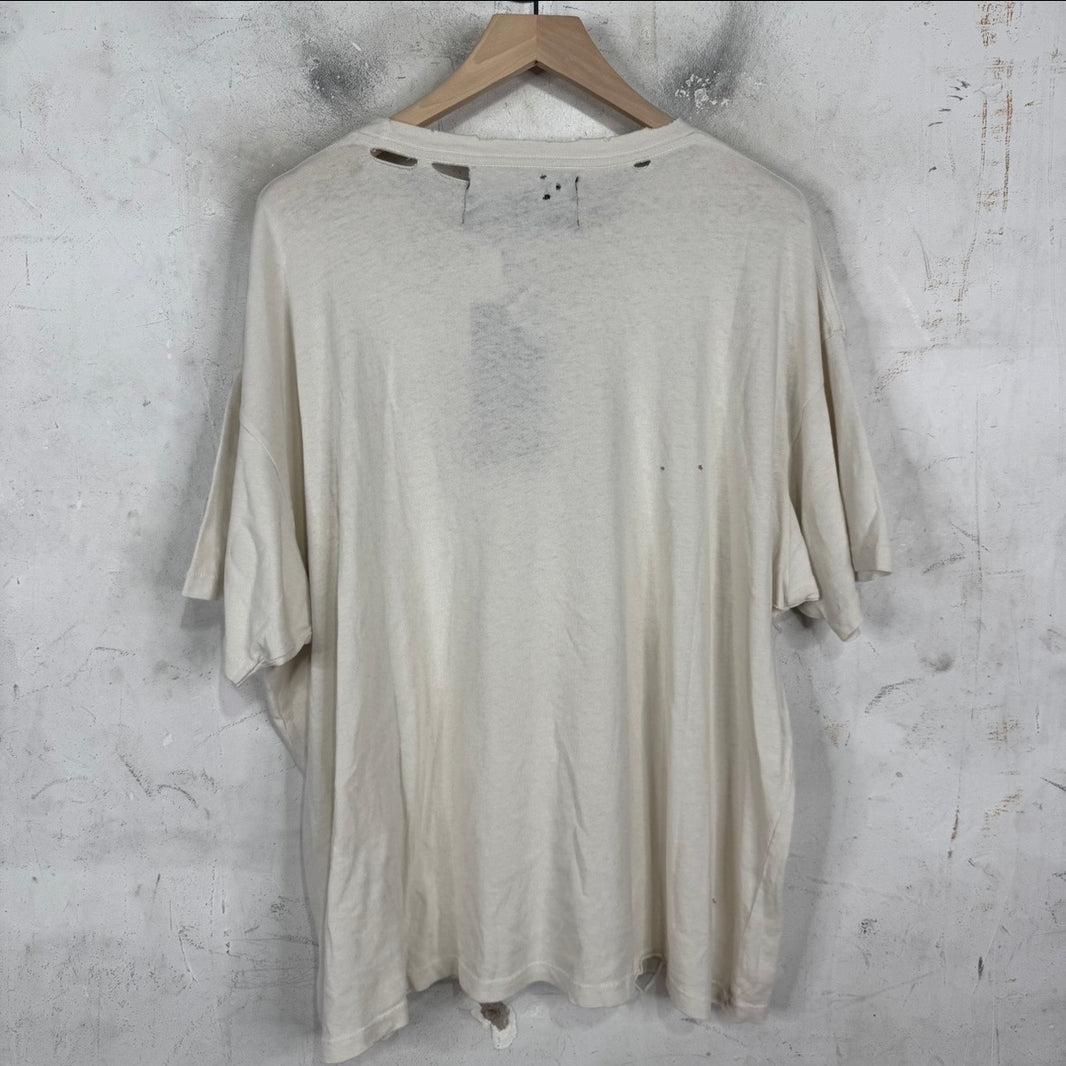 Paly White Ripped Pocket Logo T-Shirt