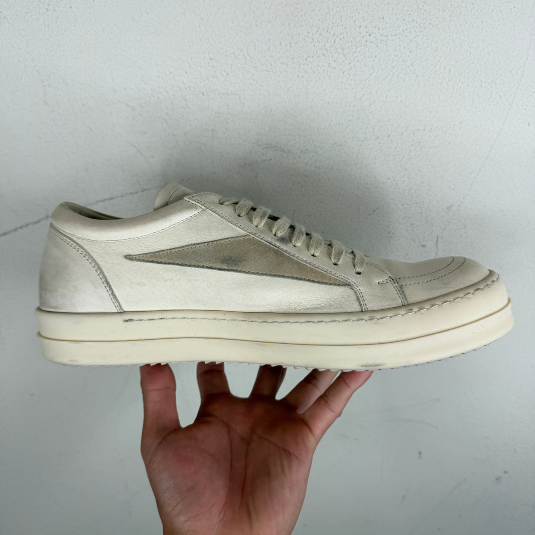 Rick Owens White Leather Vans
