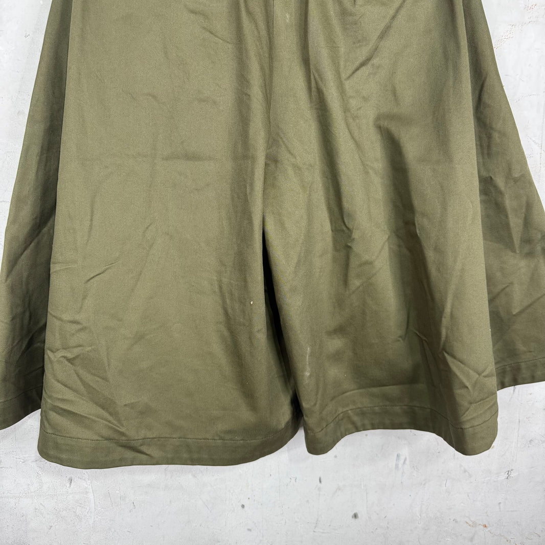 CDG HP Olive Balloon Flared Shorts