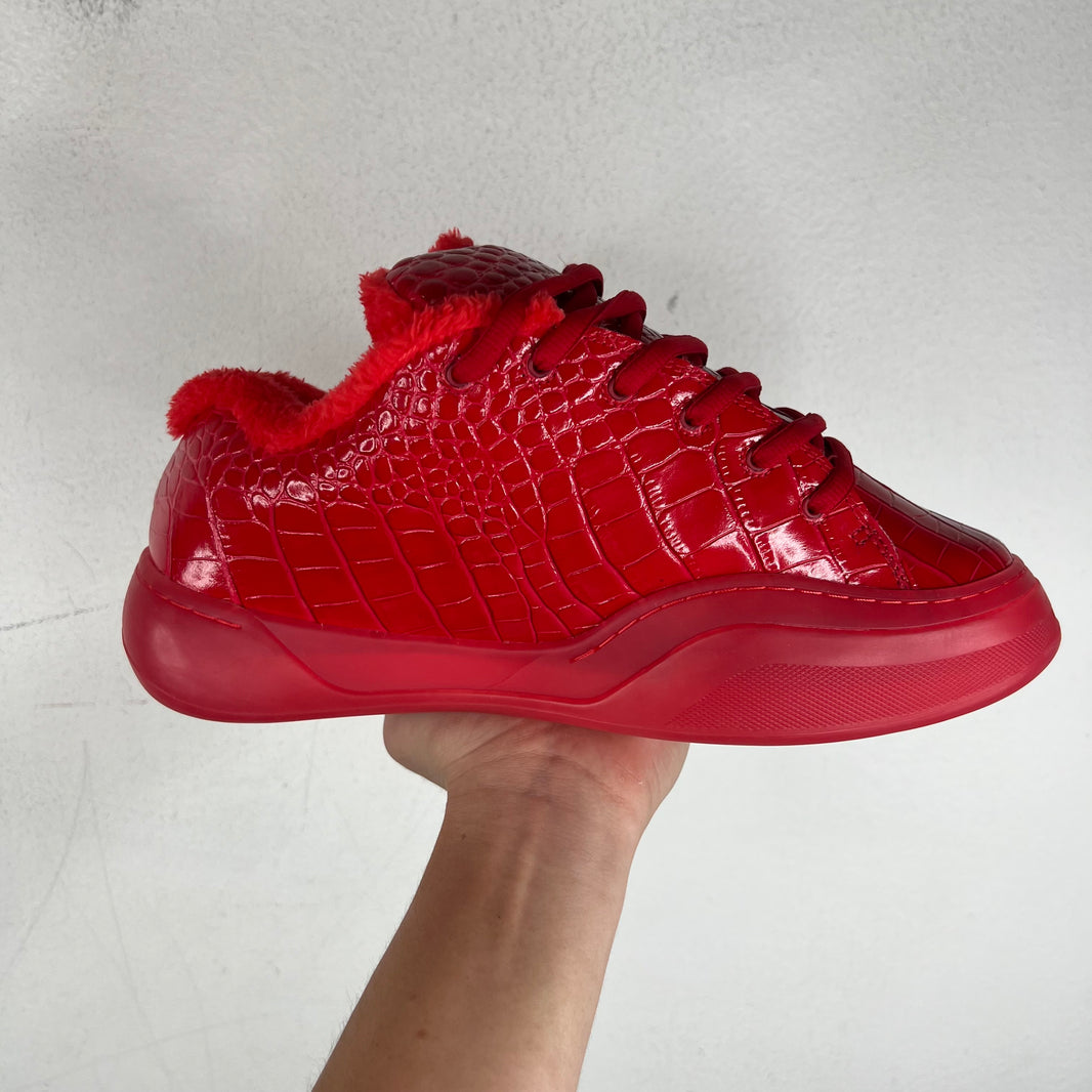 ERL Rouge Croco Vamp Sneakers