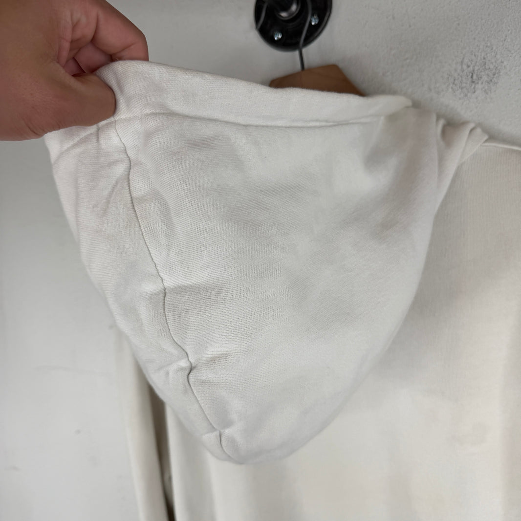 Saint Laurent Small Logo White Hoodie