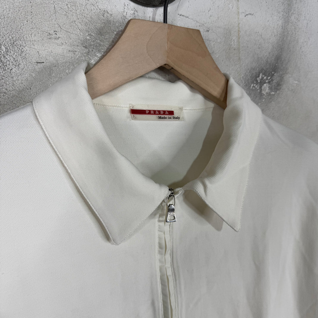 Prada Linea Rosa Zip Polo
