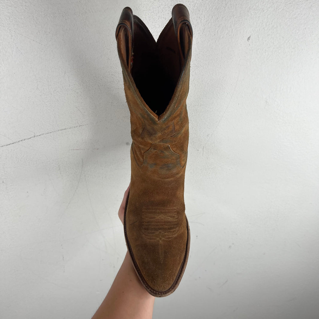 RRL Plainview Roughout Suede Logo Boots