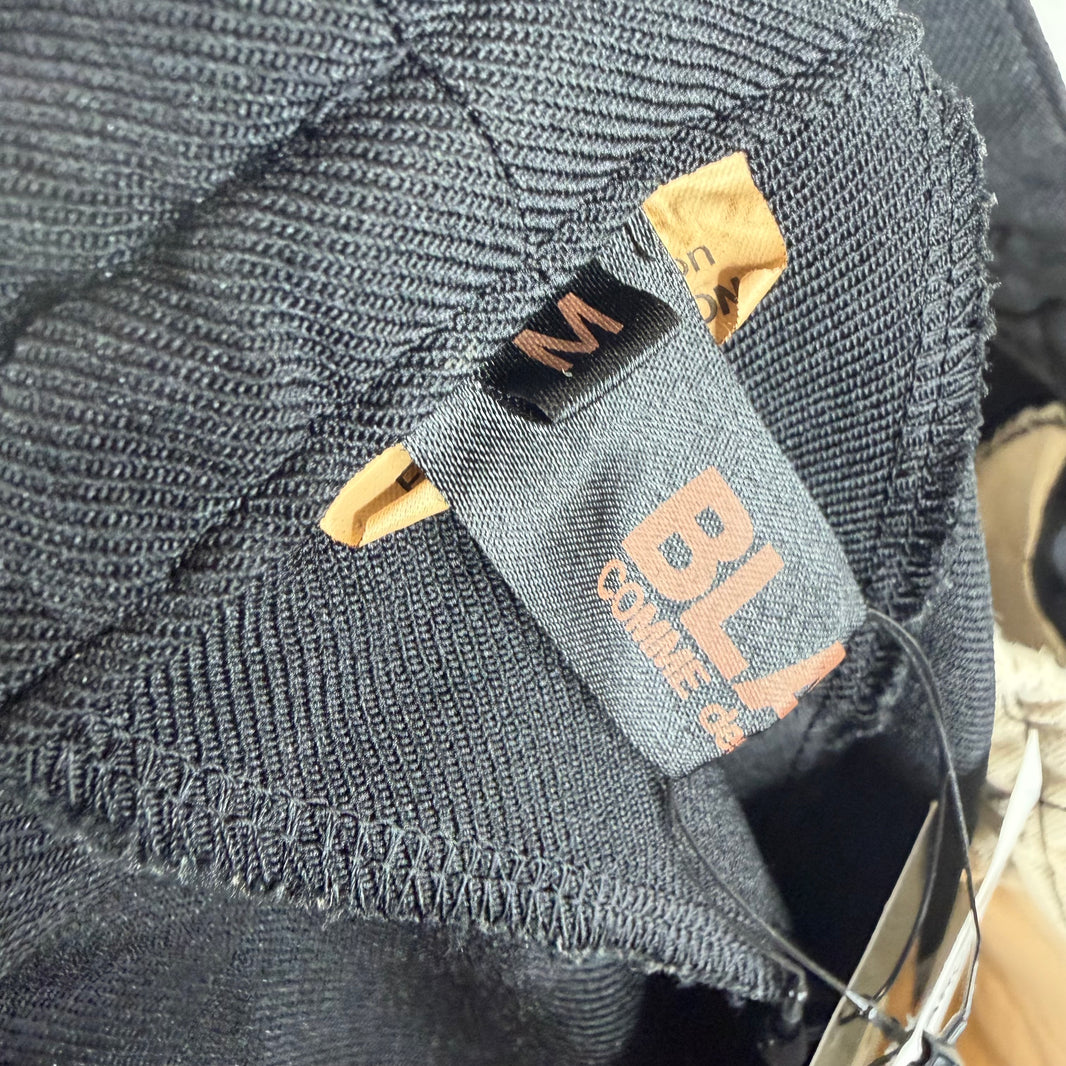 CDG Black Elastic Waist Drawstring Pants
