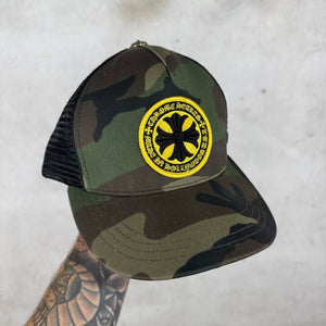 Chrome Hearts Camo Hollywood Patch Trucker Hat