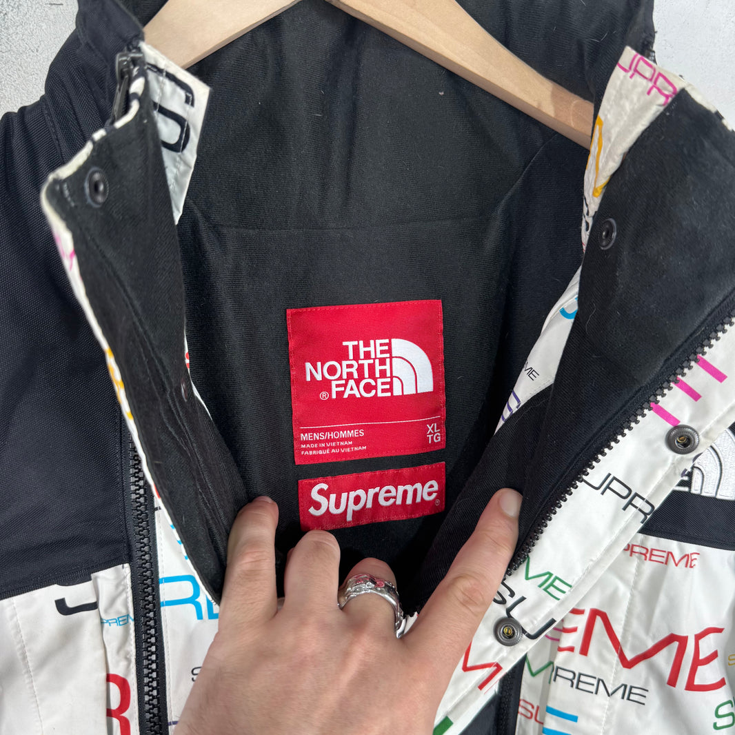 Supreme x TNF Multitcolor Script Steep Tech Jacket