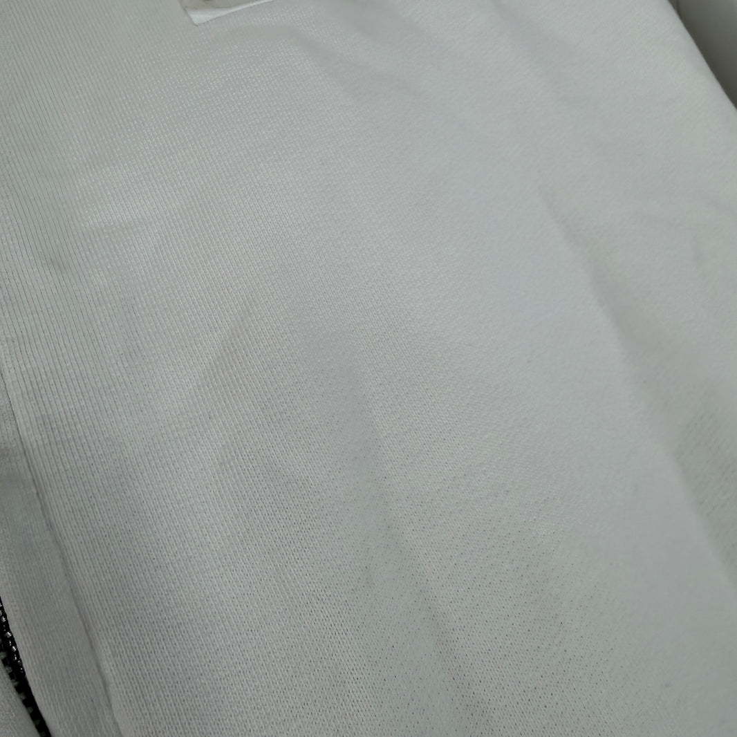 Balenciaga White Energy Label Zip Up Hoodie