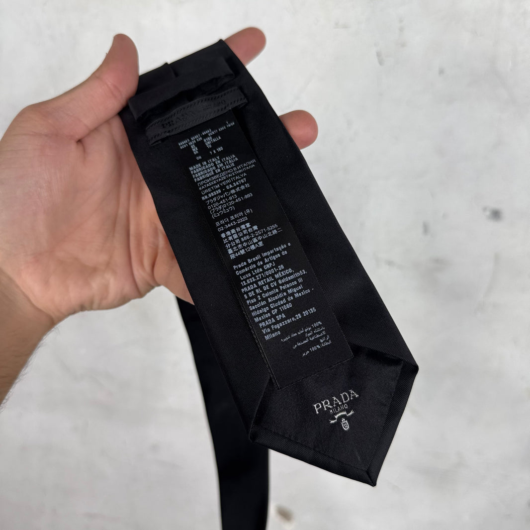Prada Renylon Plaqued Tie