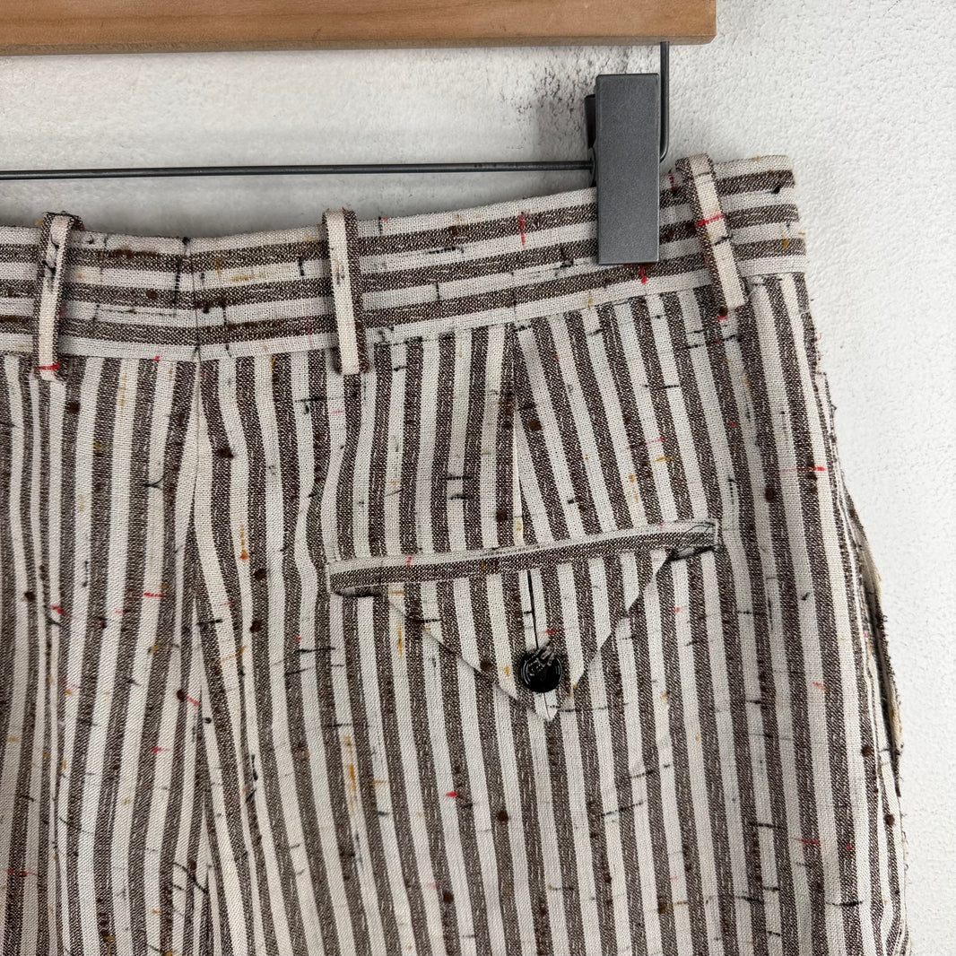 Bottega Veneta Crush Cotton Striped Trousers