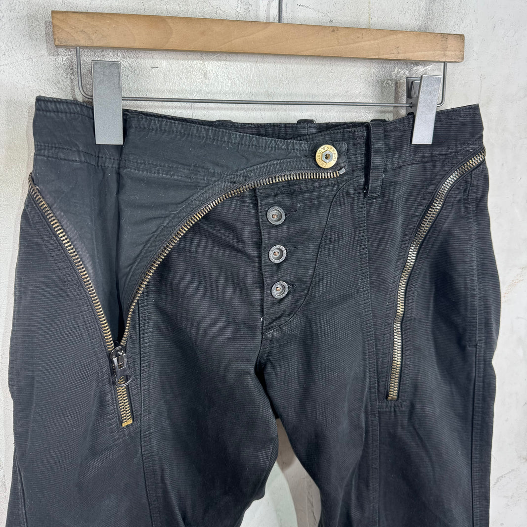 Armani Double Air-cut Zipper Pants