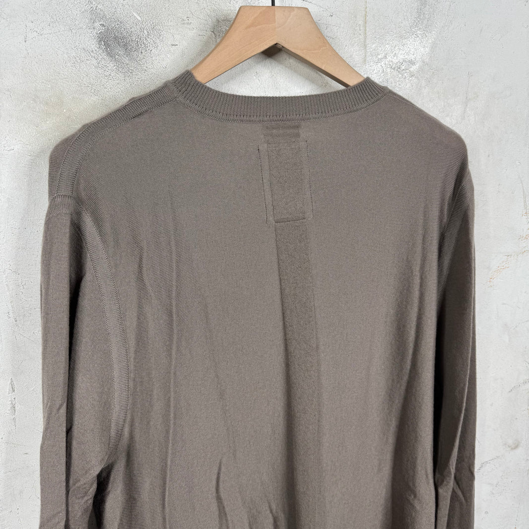 Rick Owens x Moncler Cashmere Drapefront Sweater