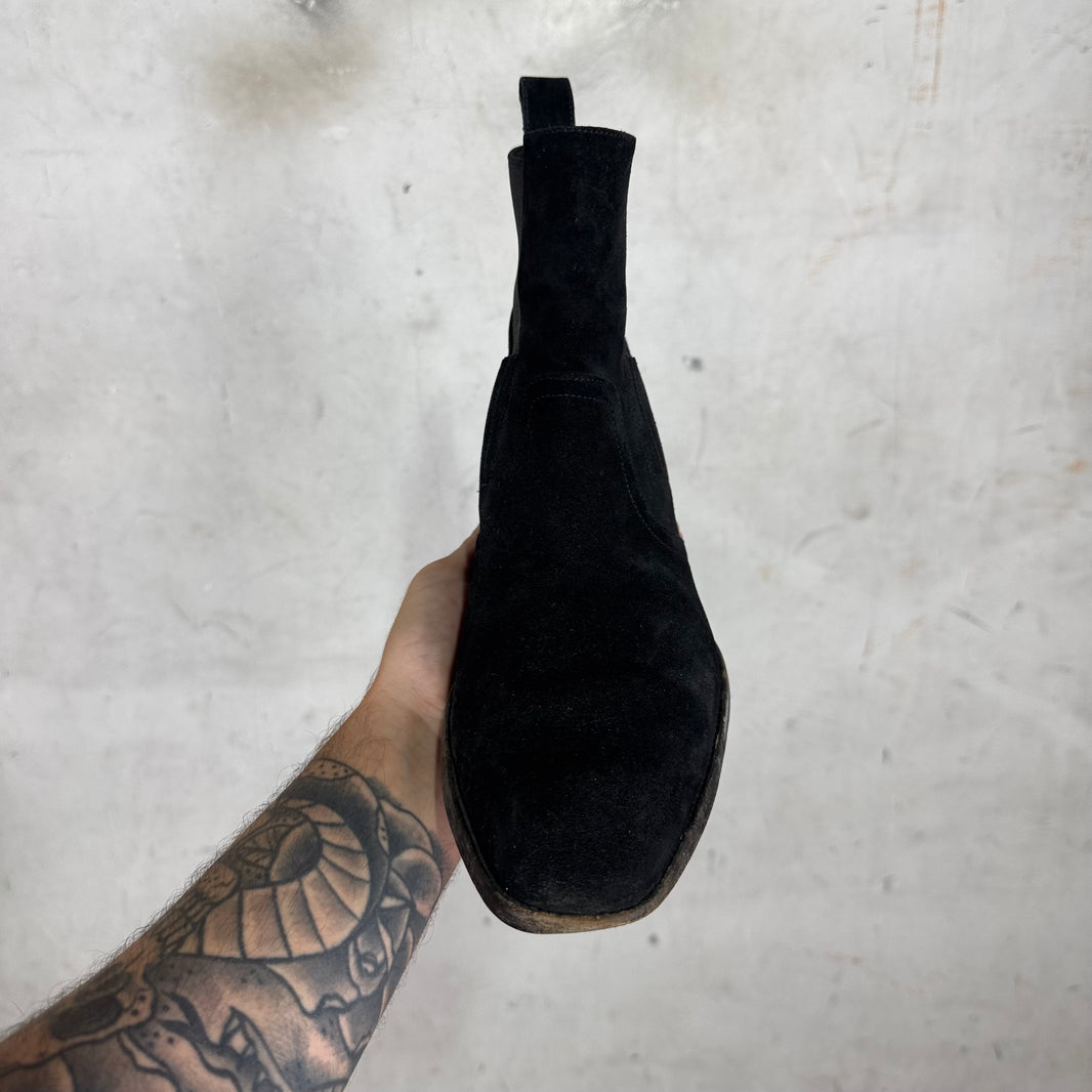 Saint Laurent Black Suede Wyatt Boots