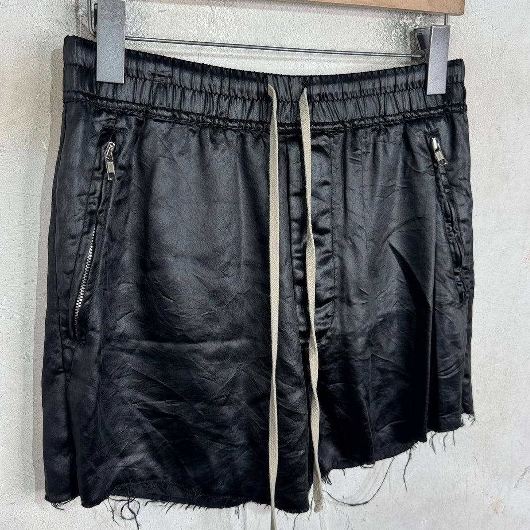 Rick Owens Satin Cutoff Shorts