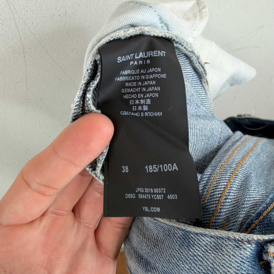 Saint Laurent D20 Chopped Light Wash Jeans