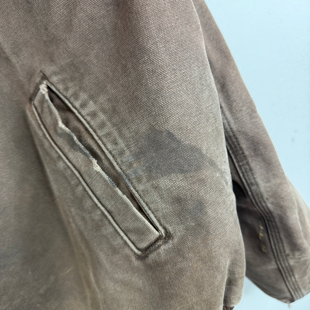 Vintage Carhartt Brown Santa Fe Pleasant Valley Woodcarving Jacket