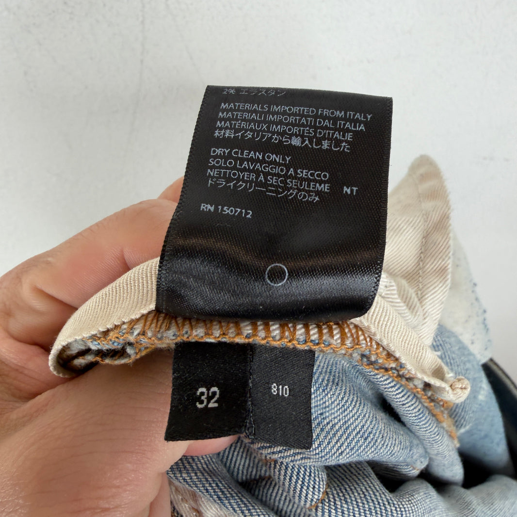 Amiri Distressed Blue Skinny Jeans