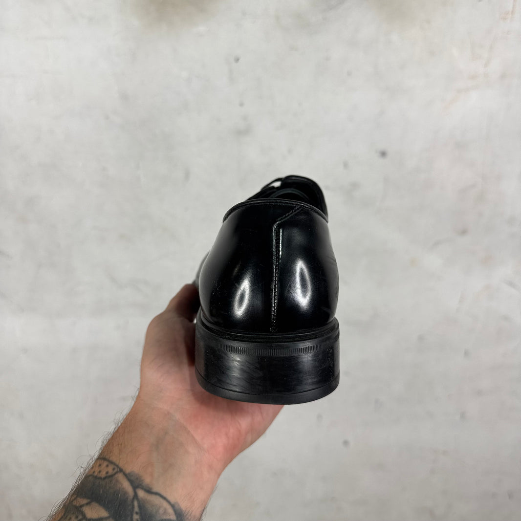 Prada Black Brushed Derbys