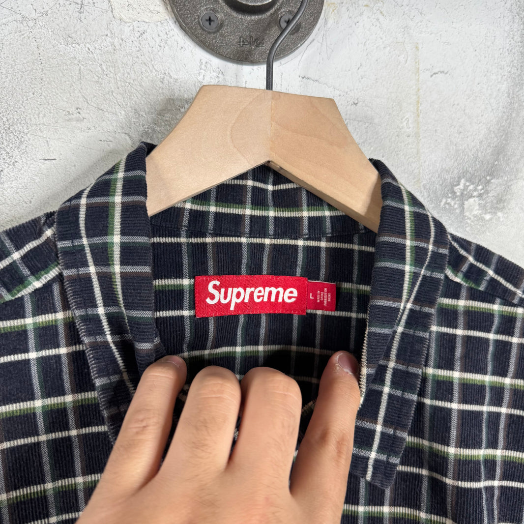 Supreme Corduroy Plaid 1/4 Zip Work Shirt