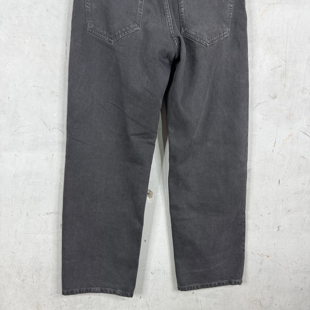 The Row Grey Wide Straight Jeans