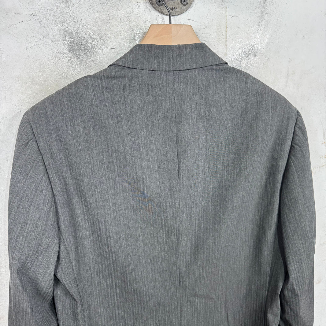 Prada Grey Striped Blazer Jacket