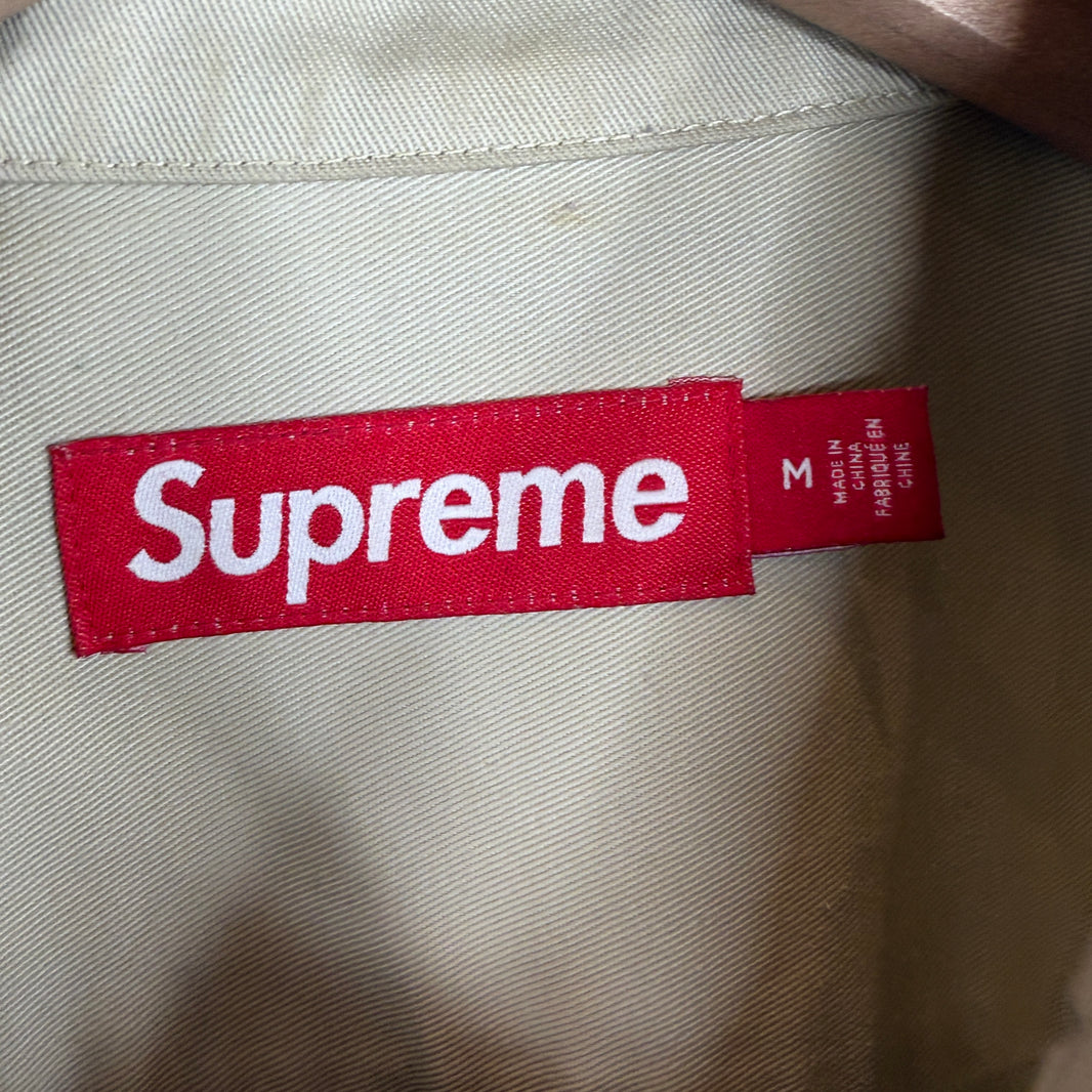 Supreme God Bless Tan Button Up Shirt