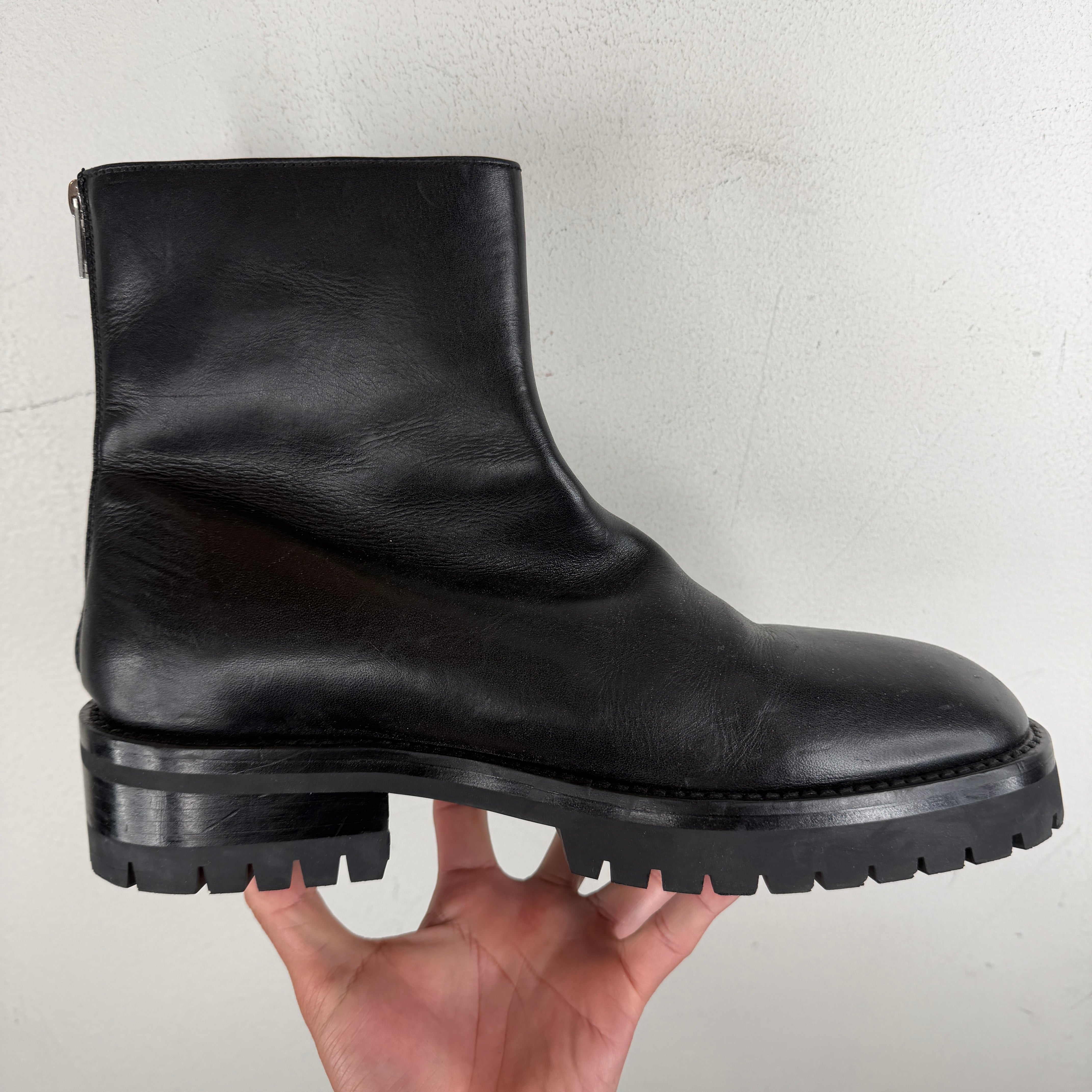 Ann Demeulemeester Back Zip Leather Boots – www.Lukes.store
