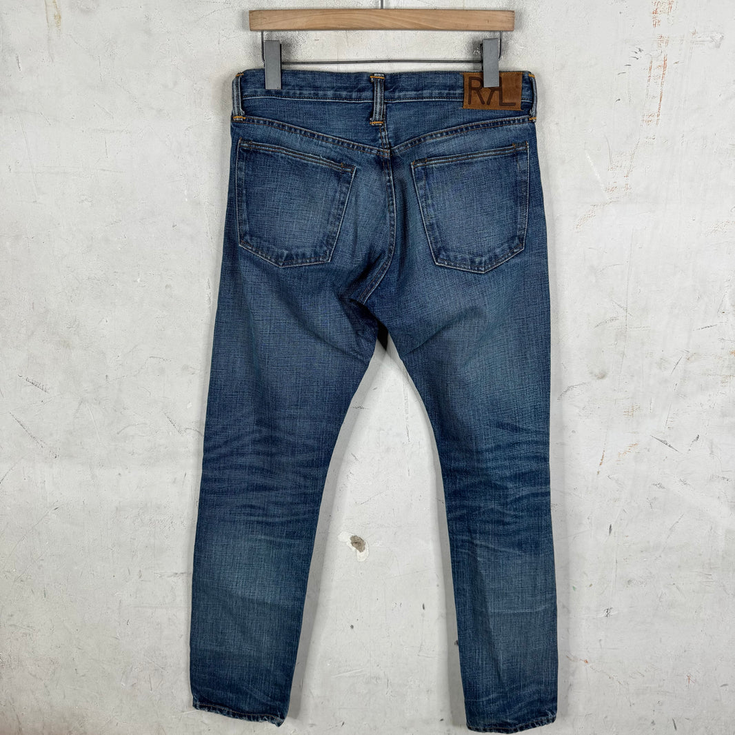 RRL Medium Wash Straight Legged Jeans