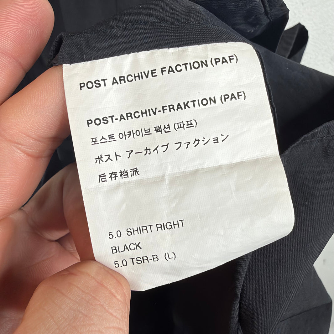 Post Archive Faction Black Nylon L/S Shirt