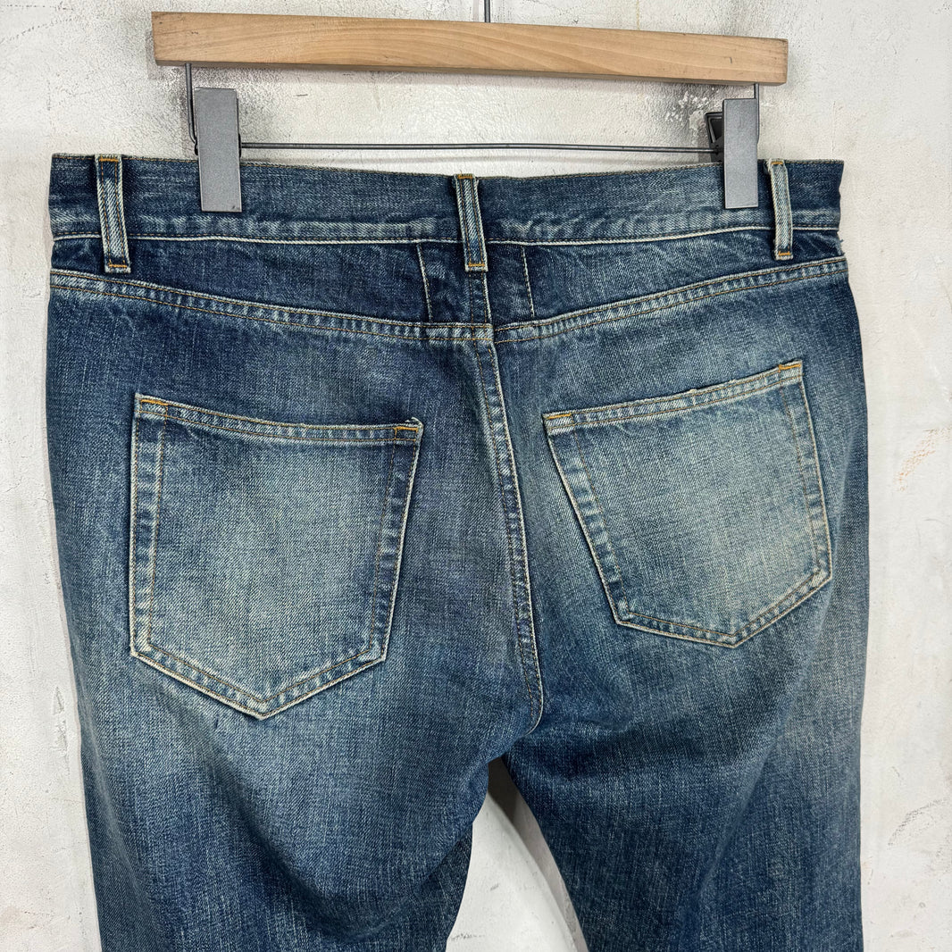 Saint Laurent Distressed Medium Wash D02 Jeans
