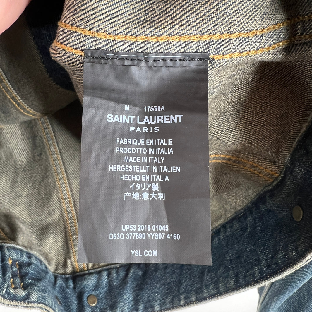 Saint Laurent 2016 Mud Wash Denim Jacket