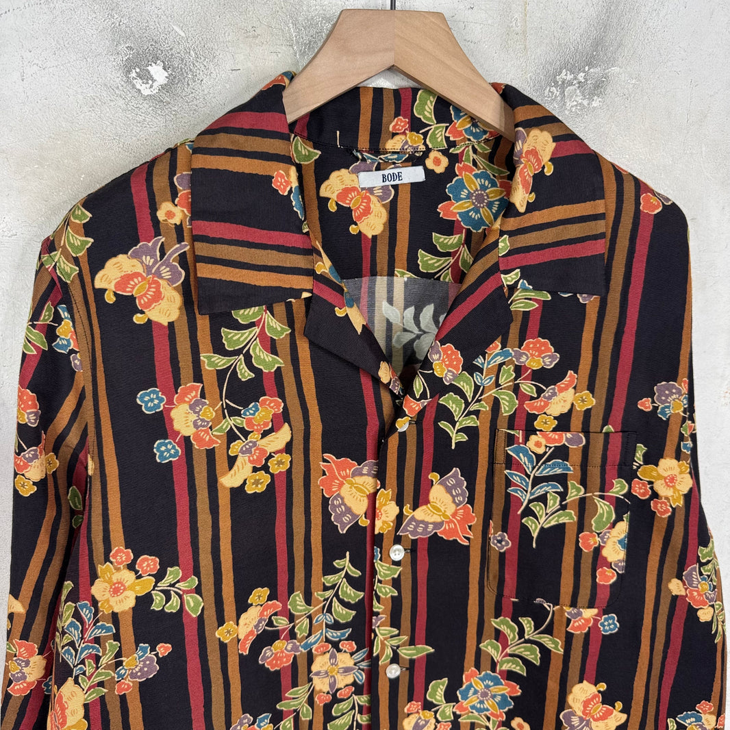Bode Floral Silk Blend Buttoned Shirt