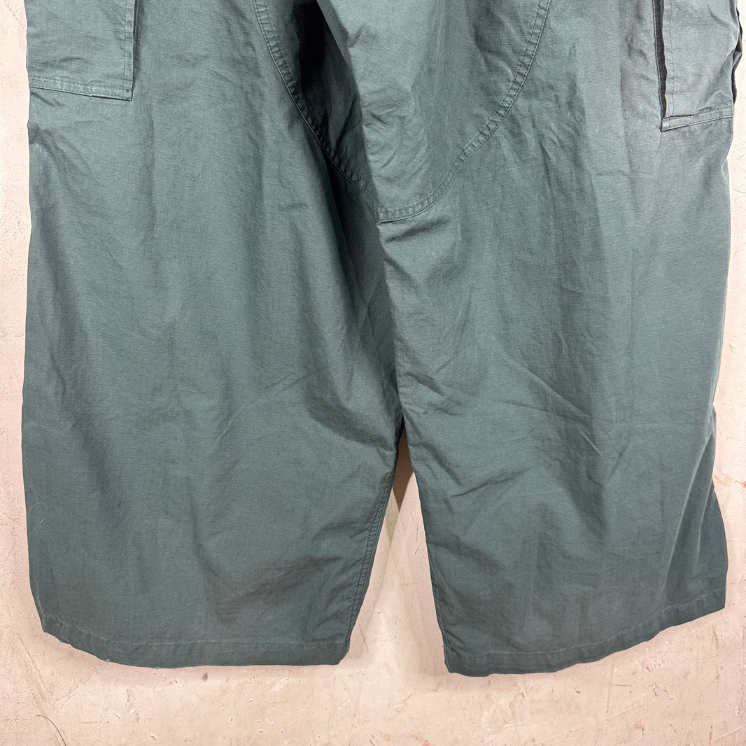 Balenciaga Green Drawstring Ripstop Cargos