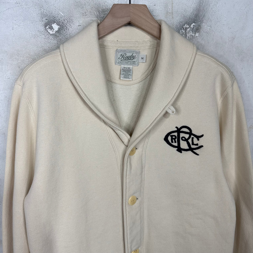 Ralph Lauren Rugby Roll Collar Cotton Cardigan