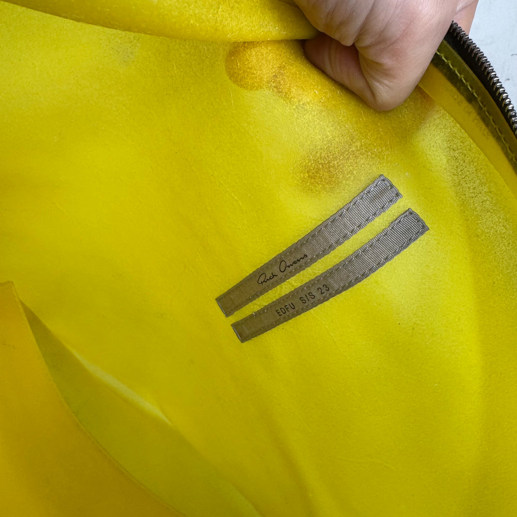 Rick Owens Yellow Adri Leather Shoulder Bag